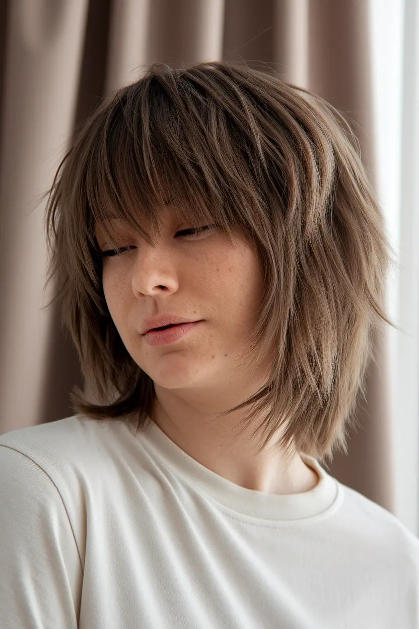 24 Best Haircuts for Women With Round Faces to Try 16 Textured Shag Cut