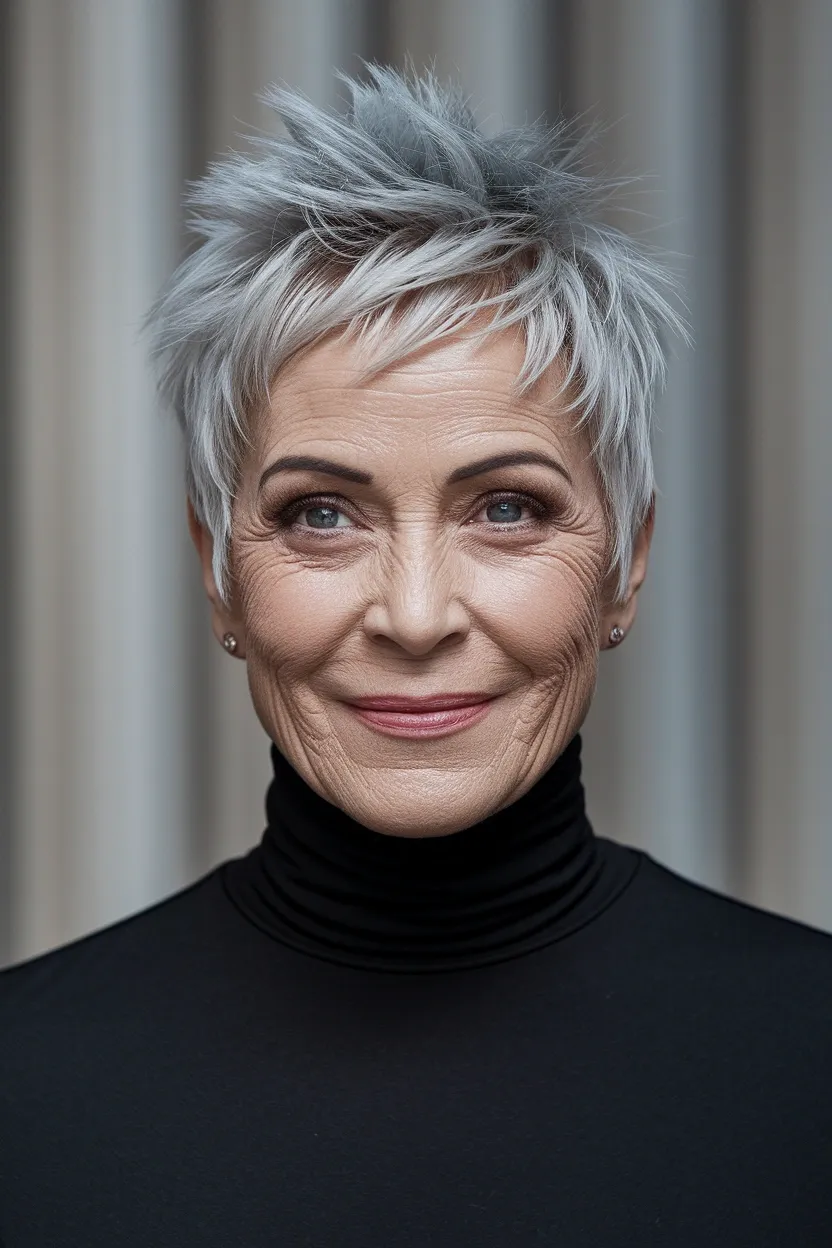 50 Gorgeous Hairstyles for Women Over 60 34 Textured Short