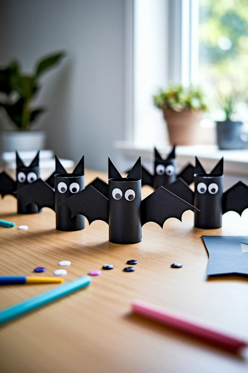30 DIY Halloween Crafts That Pack More Punch Than Dracula’s Espresso 5 Toilet Paper Roll Bats
