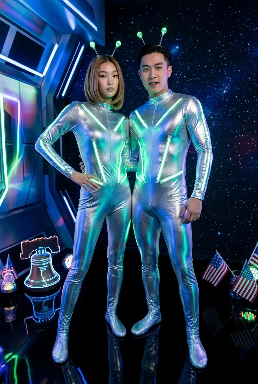 25 Matching Couple Halloween Costumes 16 Twin Alien Visitors