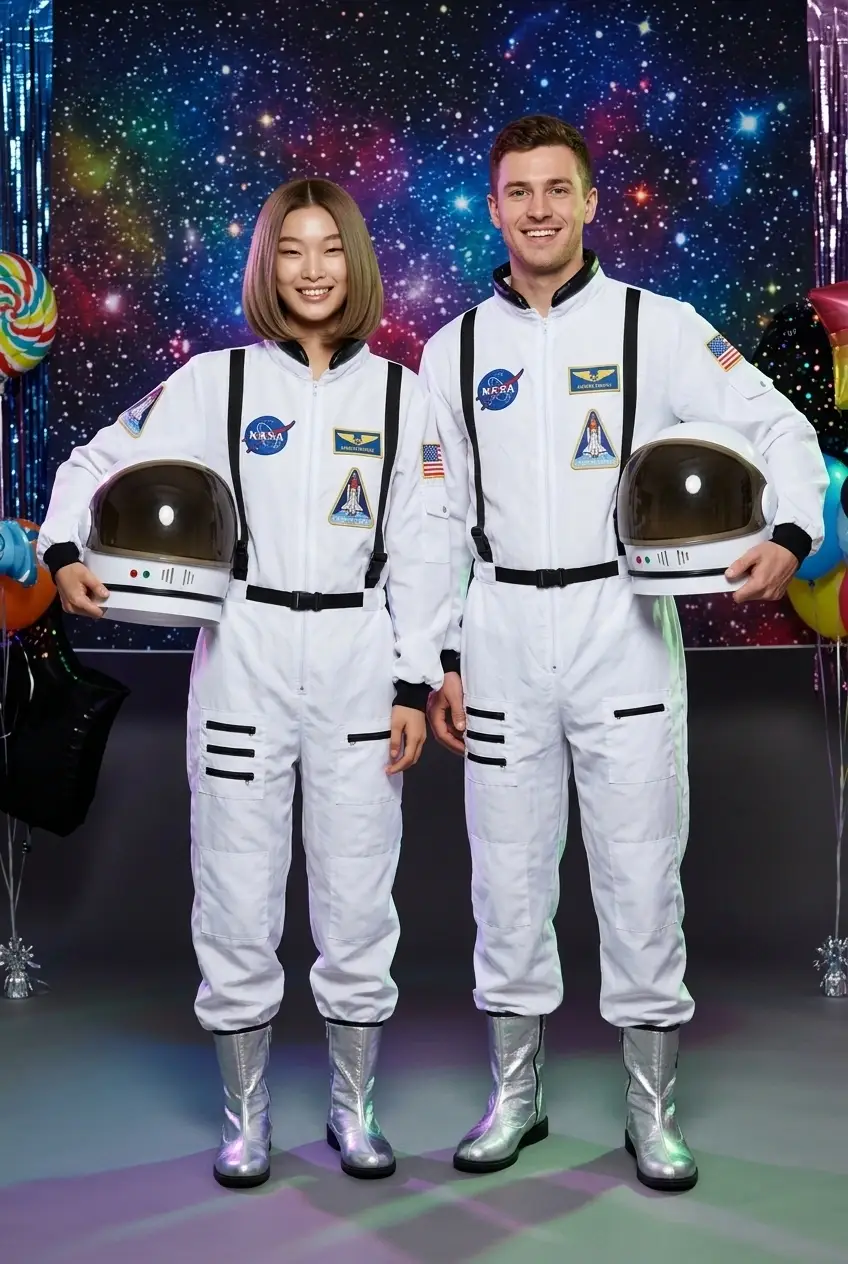 25 Matching Couple Halloween Costumes 2 Twin Astronaut Suits