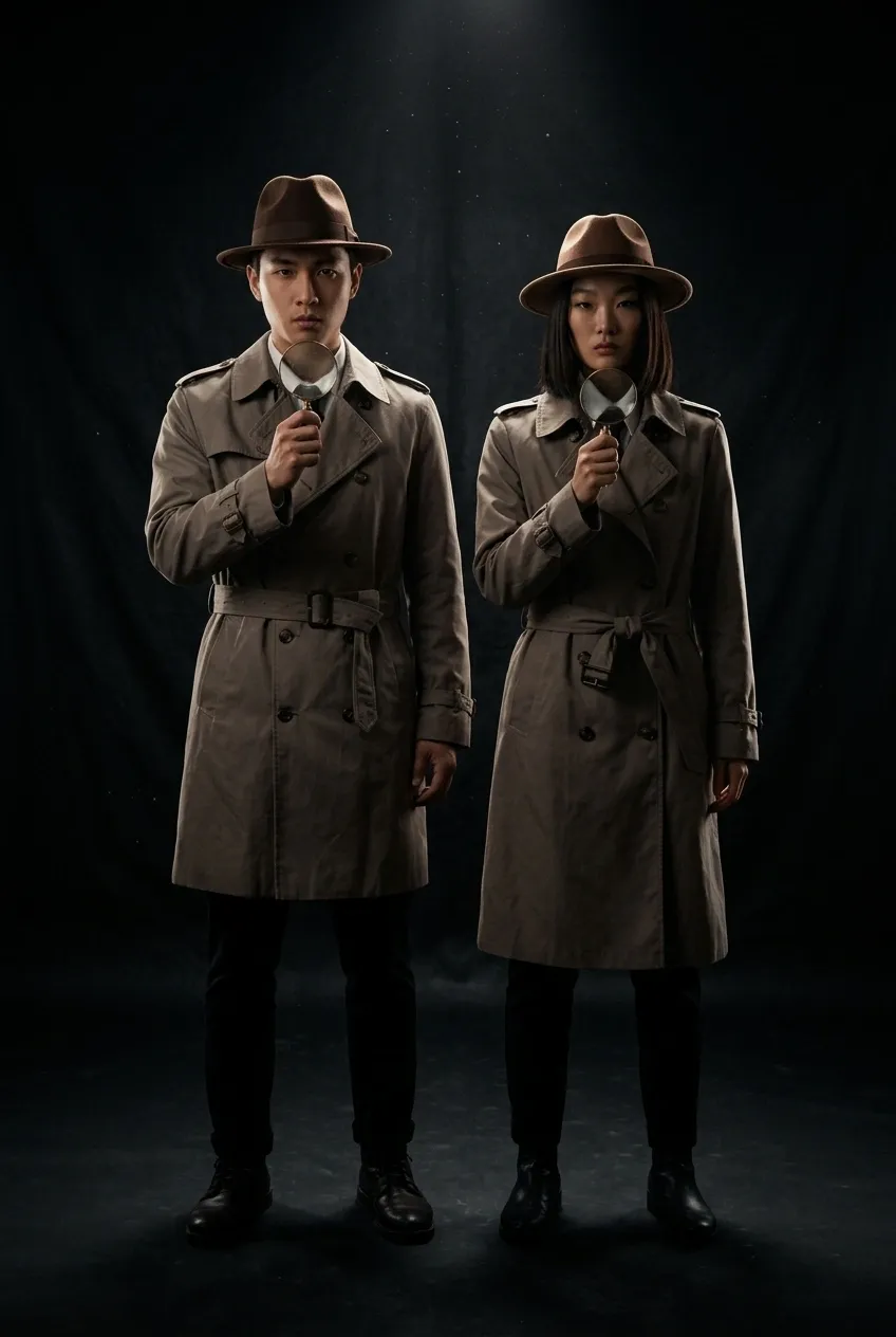25 Matching Couple Halloween Costumes 24 Twin Detective Duo