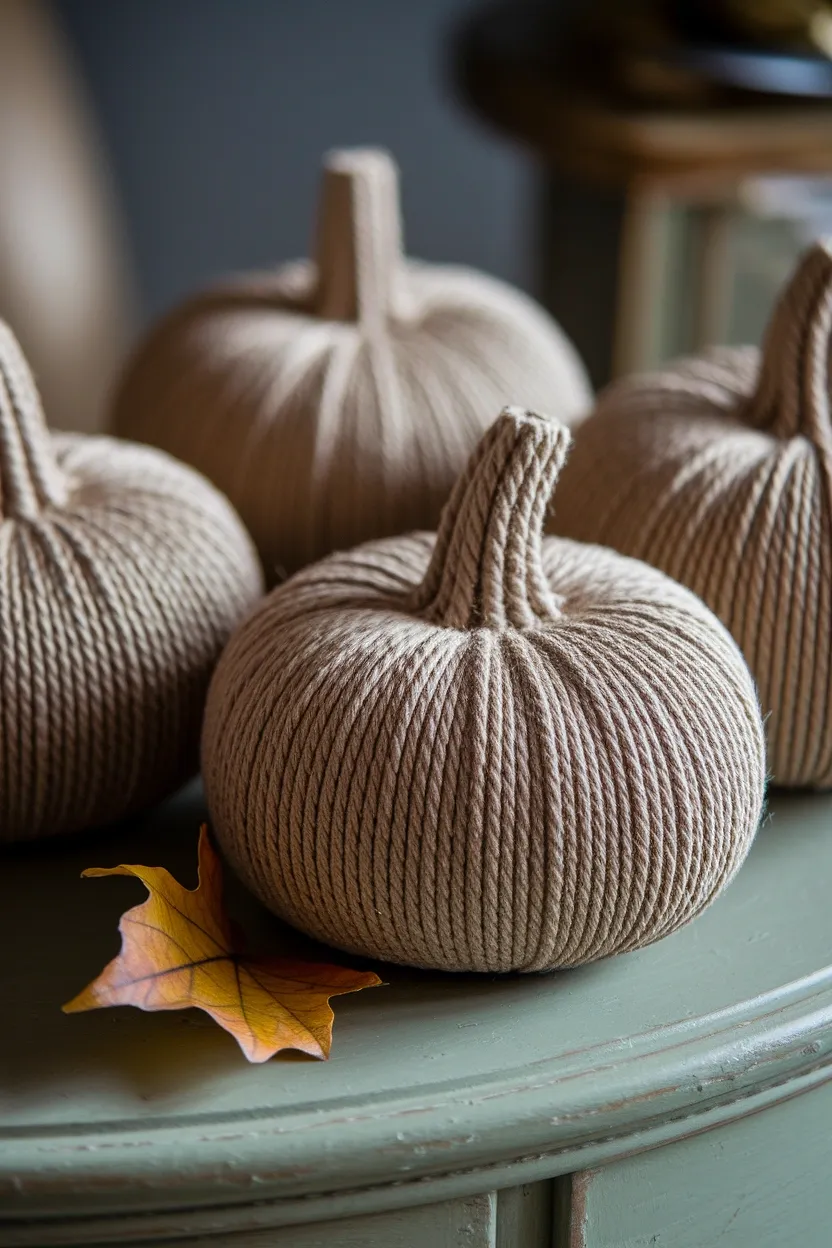 30 DIY Halloween Crafts That Pack More Punch Than Dracula’s Espresso 27 Twine Wrapped Mini Pumpkins