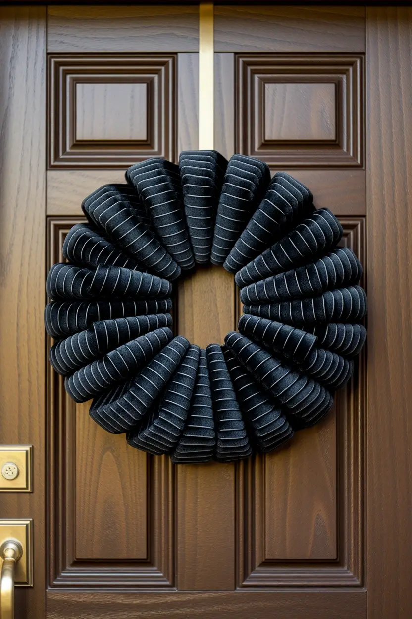 41 Halloween Crafts for Adults 23 Velvet Ribbon Wreath