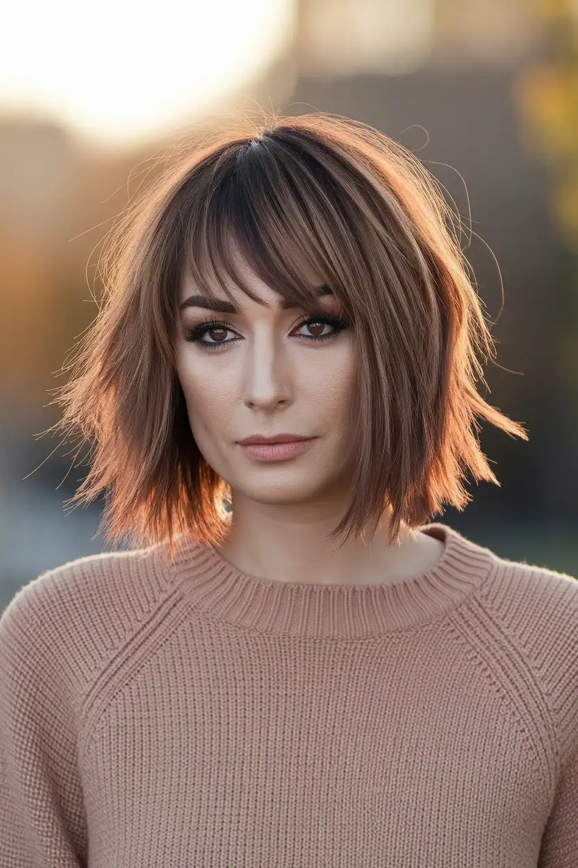 24 Flattering Fall Haircuts for Chubby Faces in 2026 19 Vertical Layer Cut