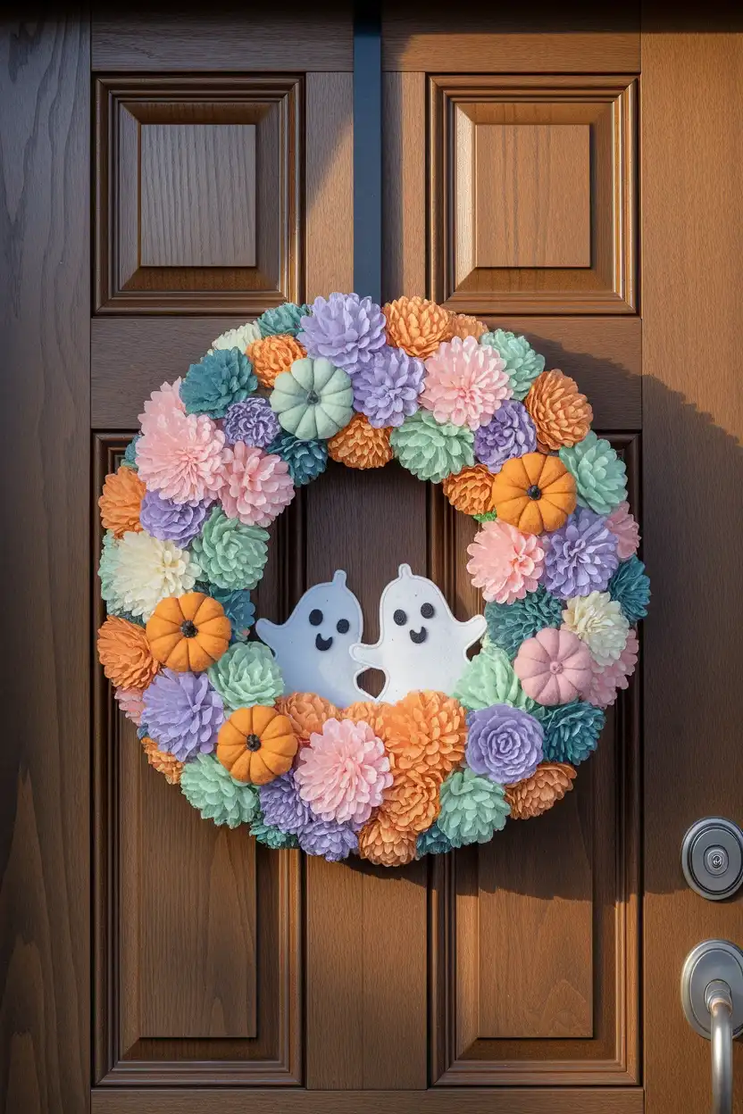 27 Whimsical Halloween Decor Ideas for a Fun Spooky Season 7 Whimsical Front Door Wreath