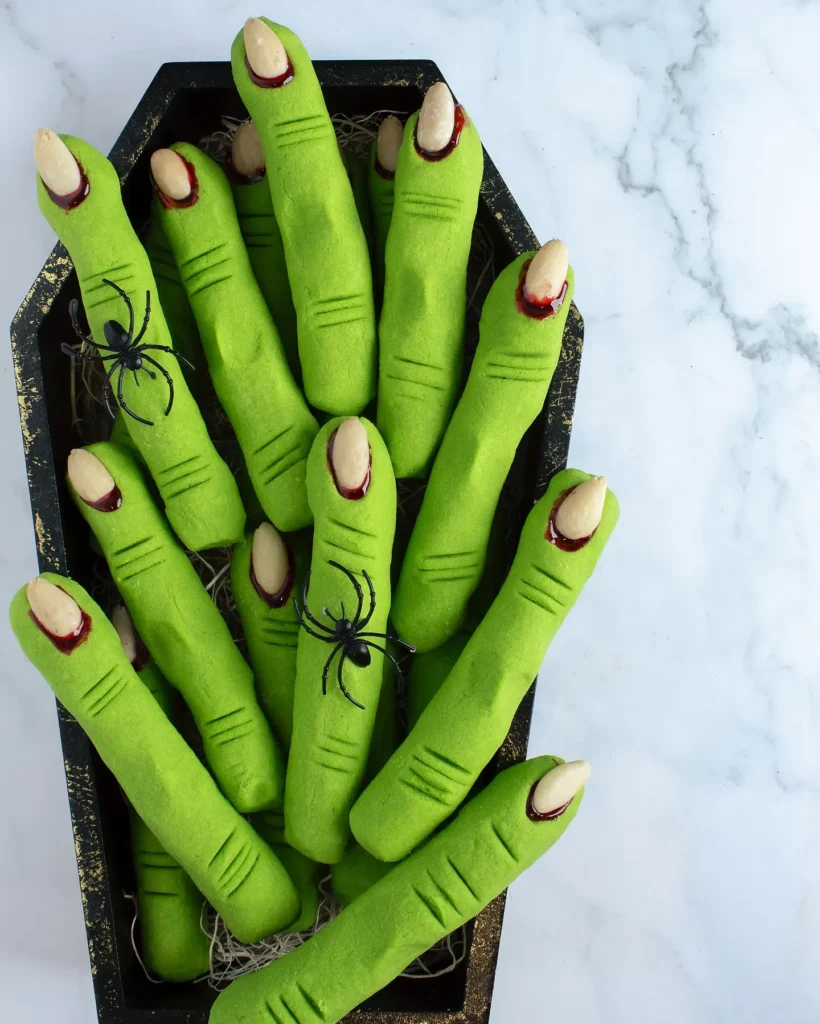 17 Halloween Finger Food Ideas for a Spooky Party Everyone Will Love 2 Wicked Witch Finger Cookies