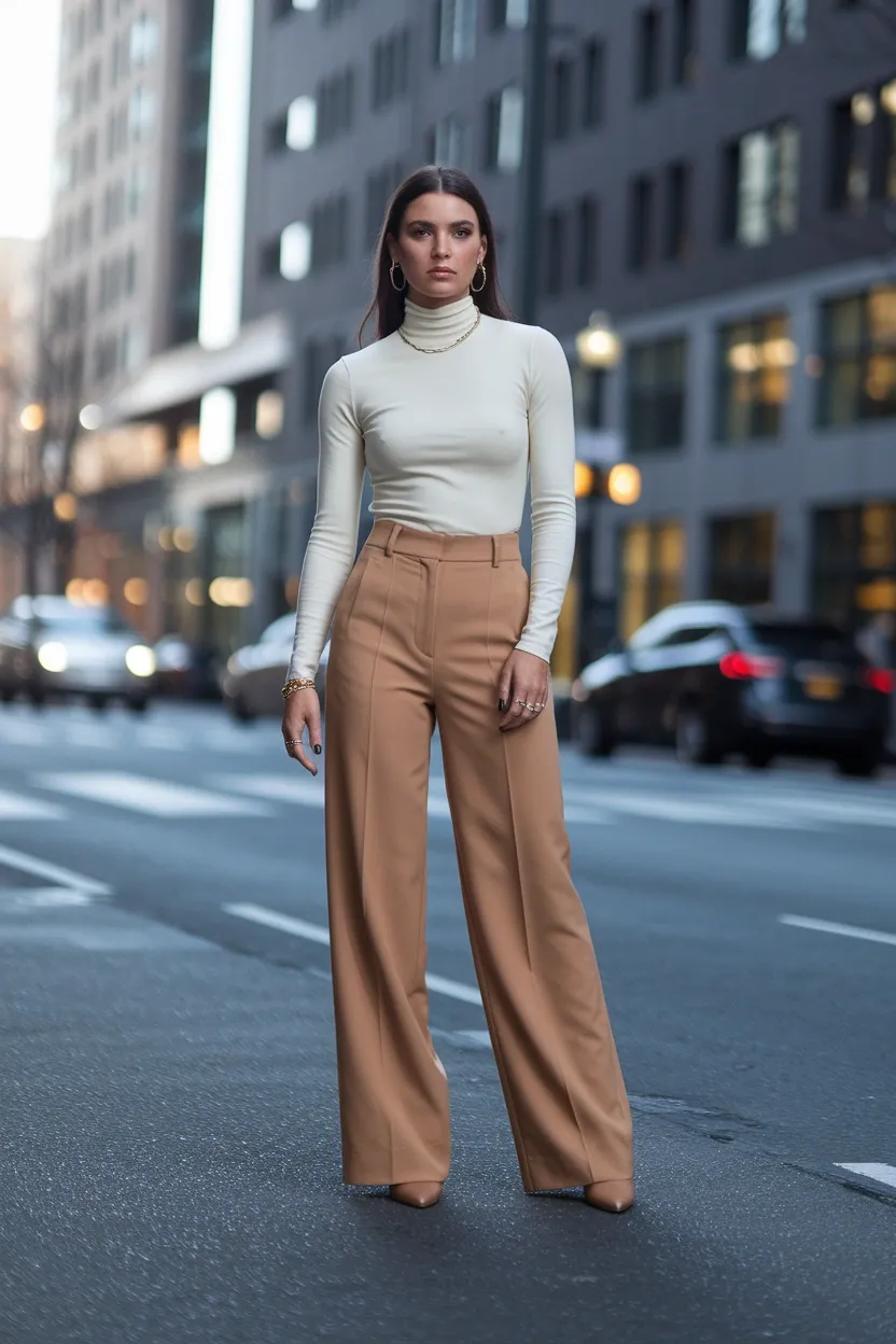 29 Stylish Fall Outfit Ideas for 2026 9 Wide Leg Trousers Boots