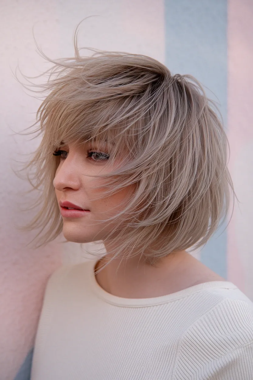 26 Flattering Haircuts for Women With Chubby Round Faces 25 Wispy Layered Cut 1