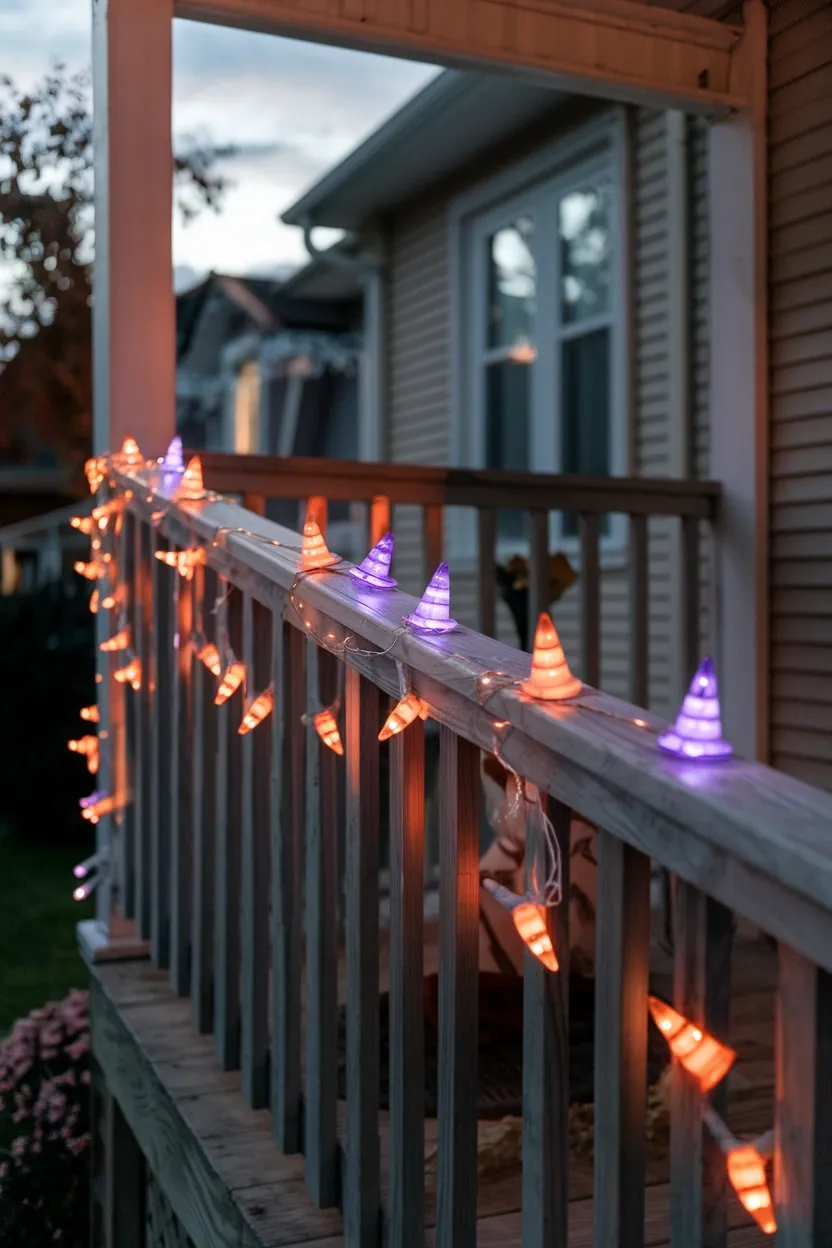 27 Light-Up Halloween Witch Decorations to Make Your Home Spooky 14 Witch Hat String Lights
