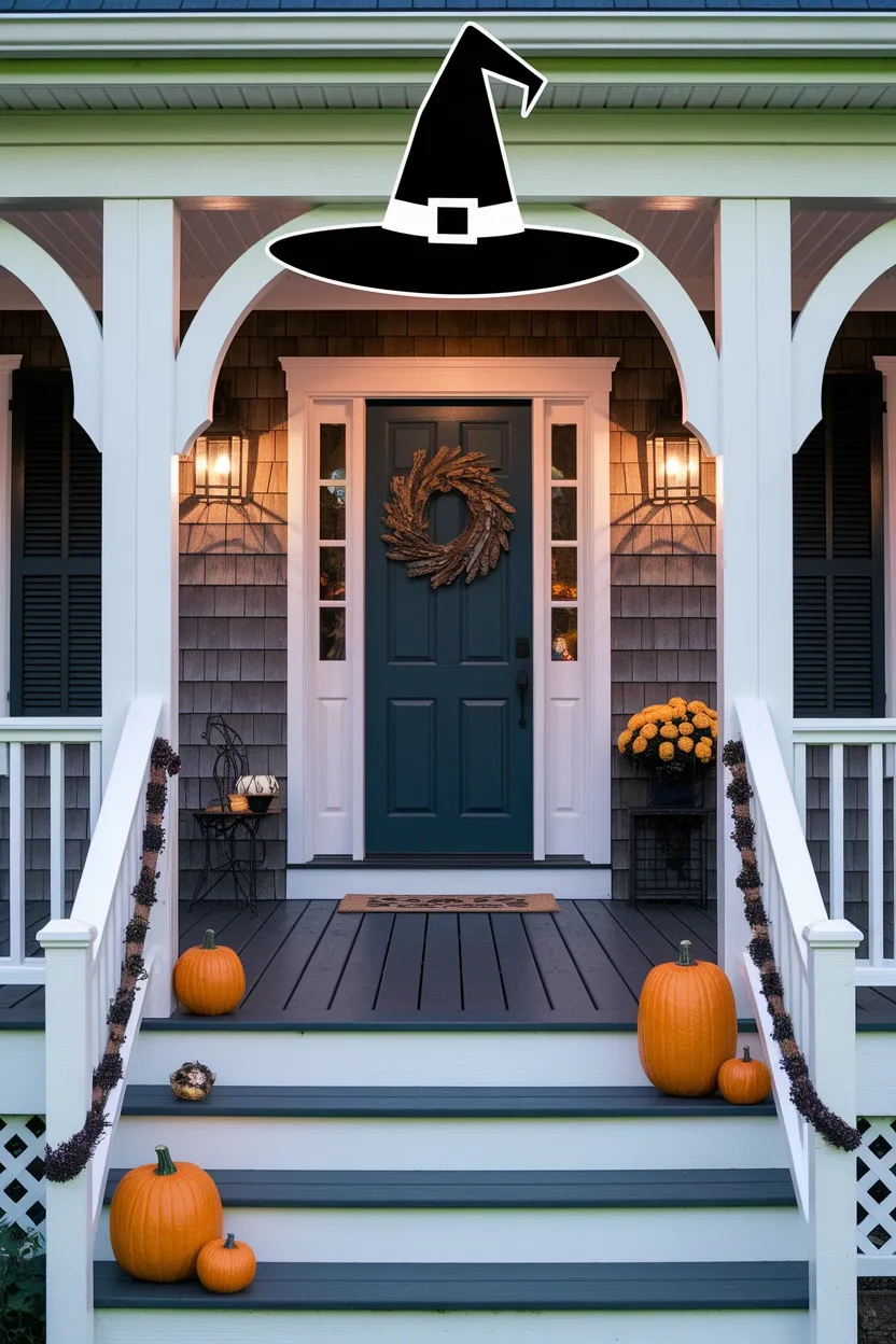 27 Wicked Halloween Archway Ideas 22 Witch Hat Topper Arch