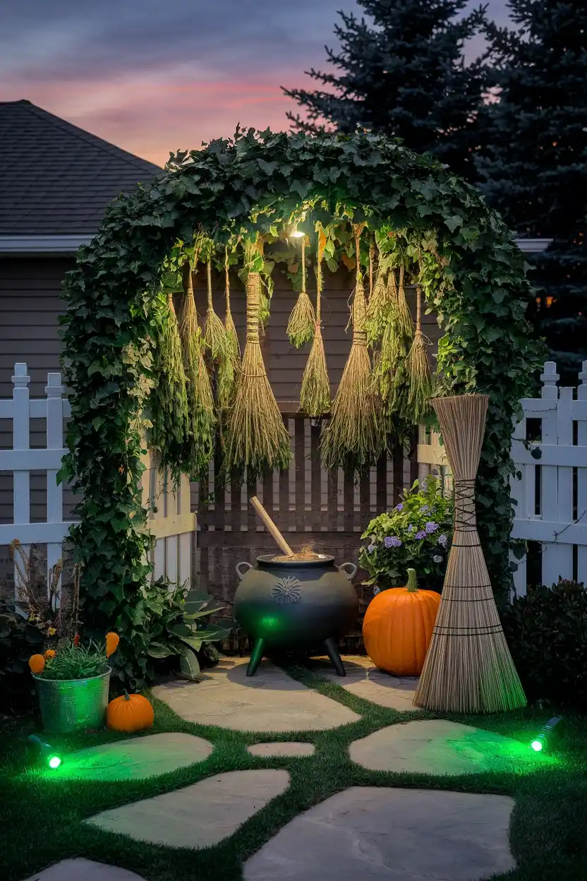 27 Outdoor Halloween Decor Trends to Try in 2026 18 Witch Lair Yard Scene