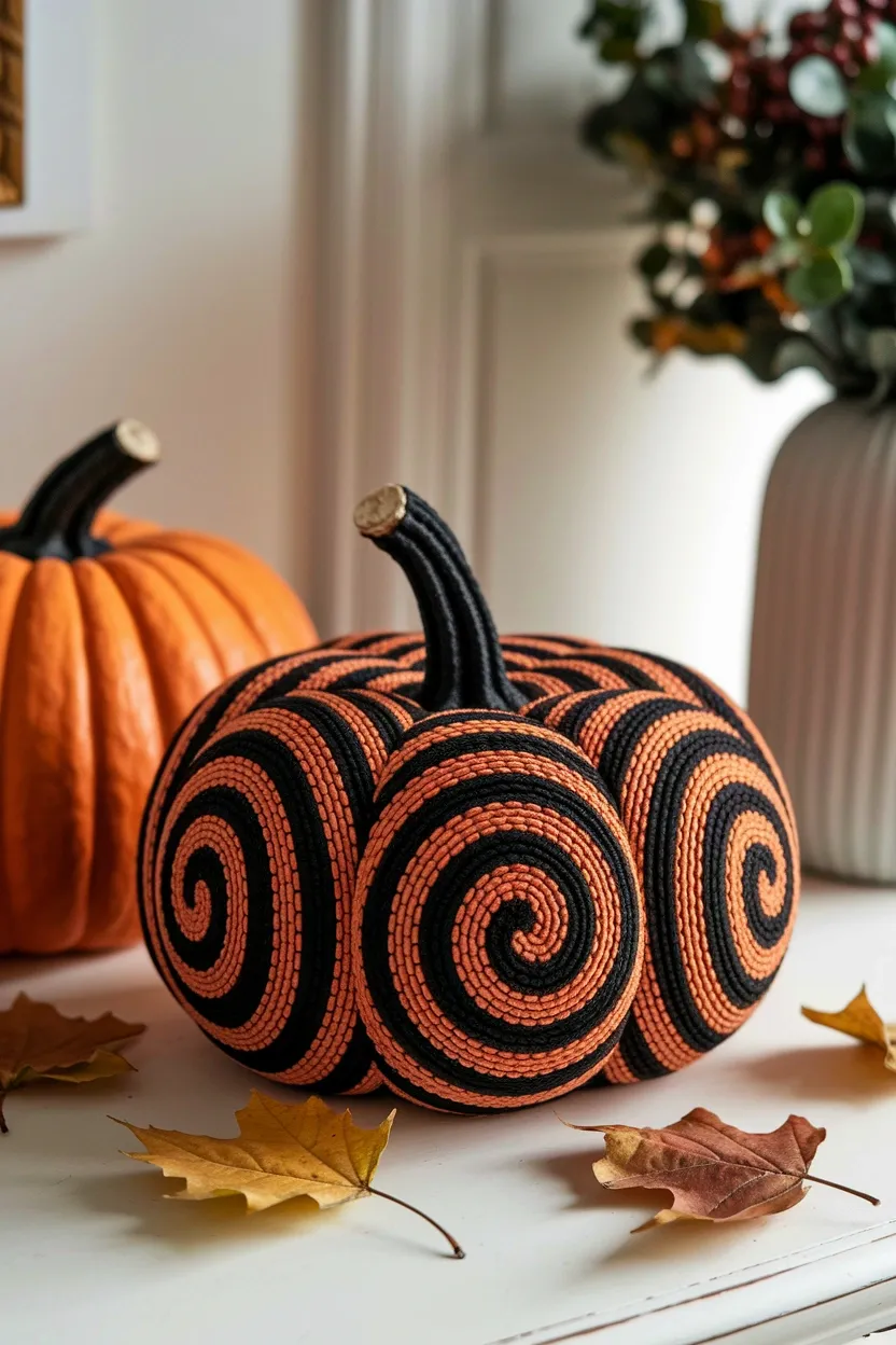 30 DIY Halloween Crafts That Pack More Punch Than Dracula’s Espresso 7 Yarn Wrapped No Carve Pumpkin