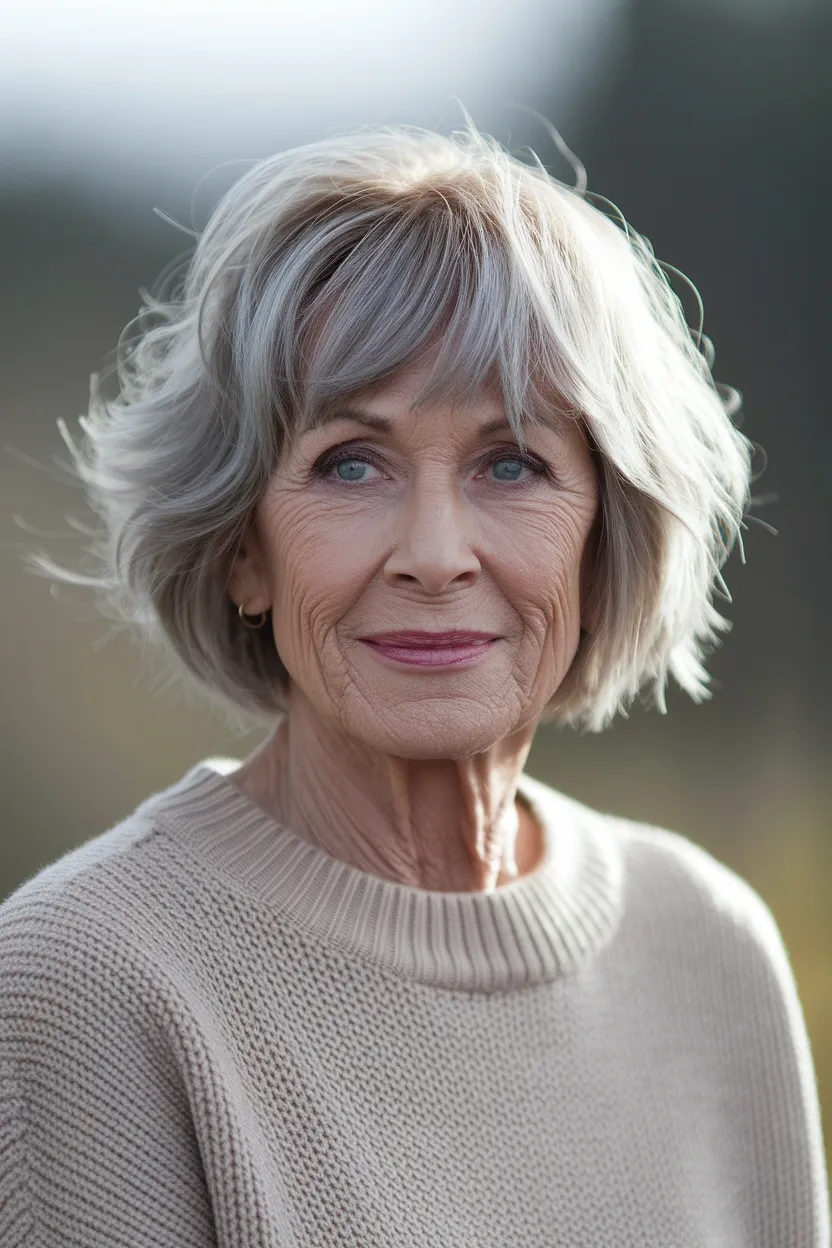 50 Gorgeous Hairstyles for Women Over 60 18 Youthful Curtain Crop