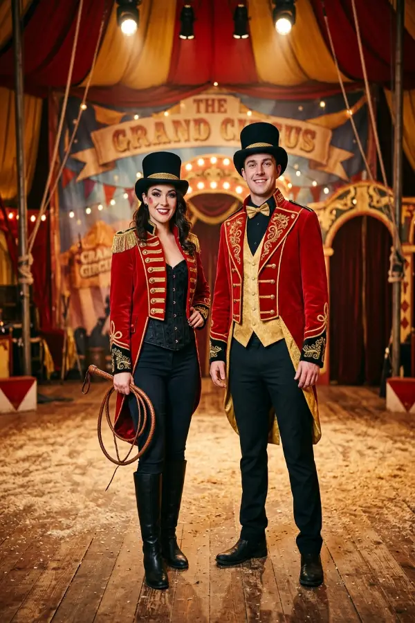 28 Creative Couples Halloween Costumes 16 circus ringmaster duo
