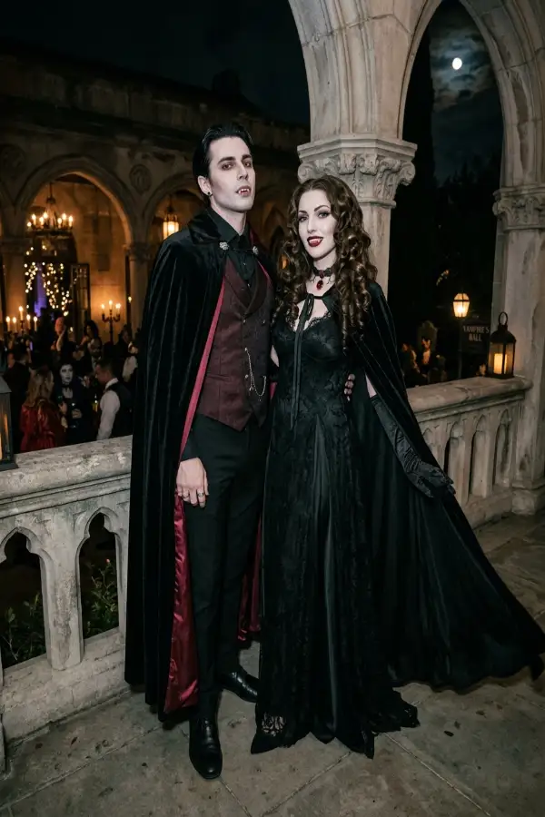 28 Creative Couples Halloween Costumes 3 classic vampire duo