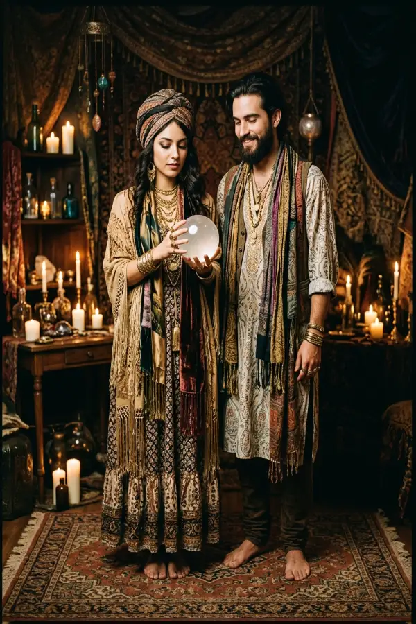 28 Creative Couples Halloween Costumes 22 fortune teller duo