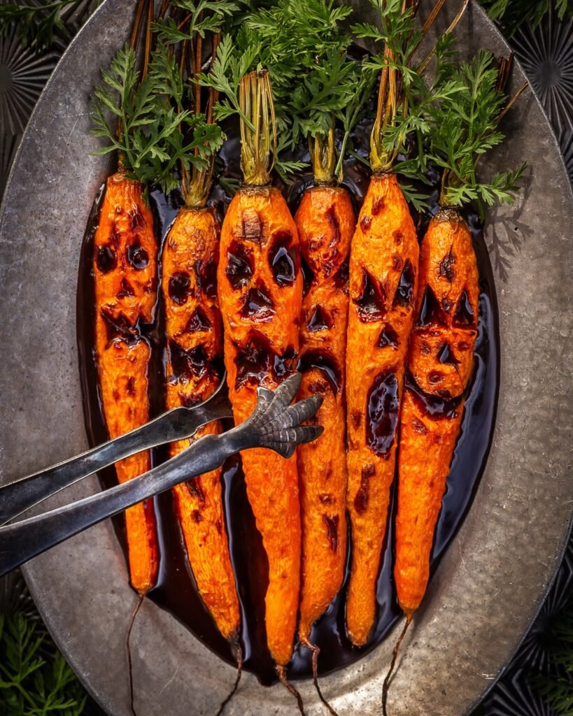 17 Halloween Finger Food Ideas for a Spooky Party Everyone Will Love 3 Halloween Roasted Carrots