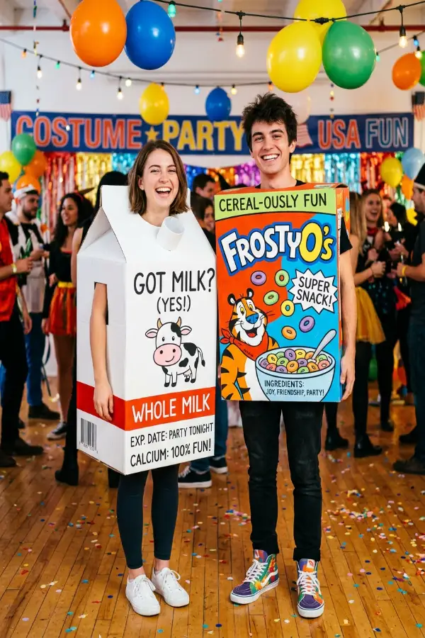28 Creative Couples Halloween Costumes 26 milk and careal