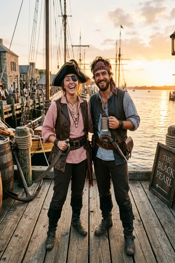 28 Creative Couples Halloween Costumes 9 priate captain duo