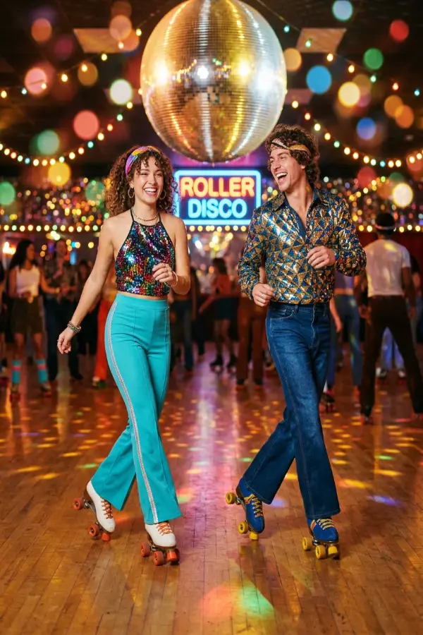 28 Creative Couples Halloween Costumes 12 reto roller disco