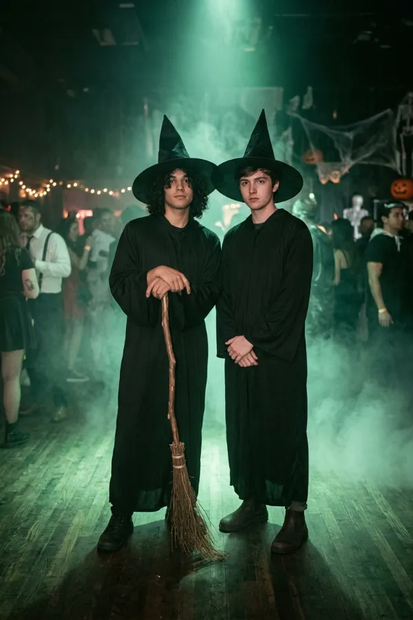 28 Creative Couples Halloween Costumes 17 witch and warlock