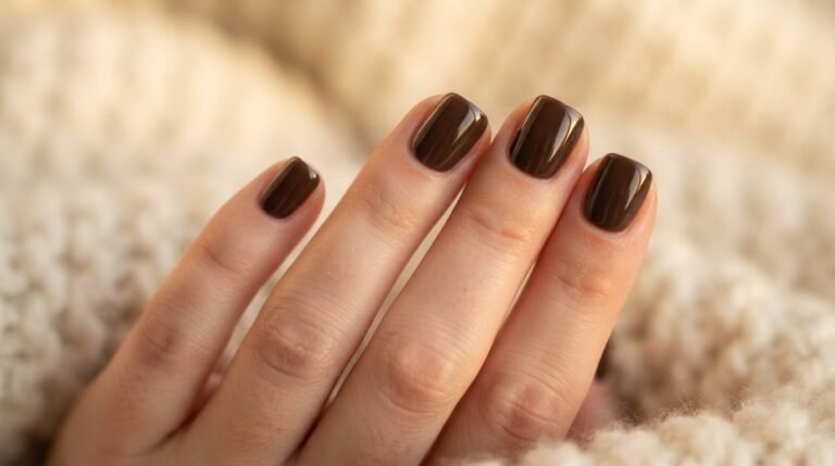28 Brown Fall Nails for Short Nails With a Cozy Look