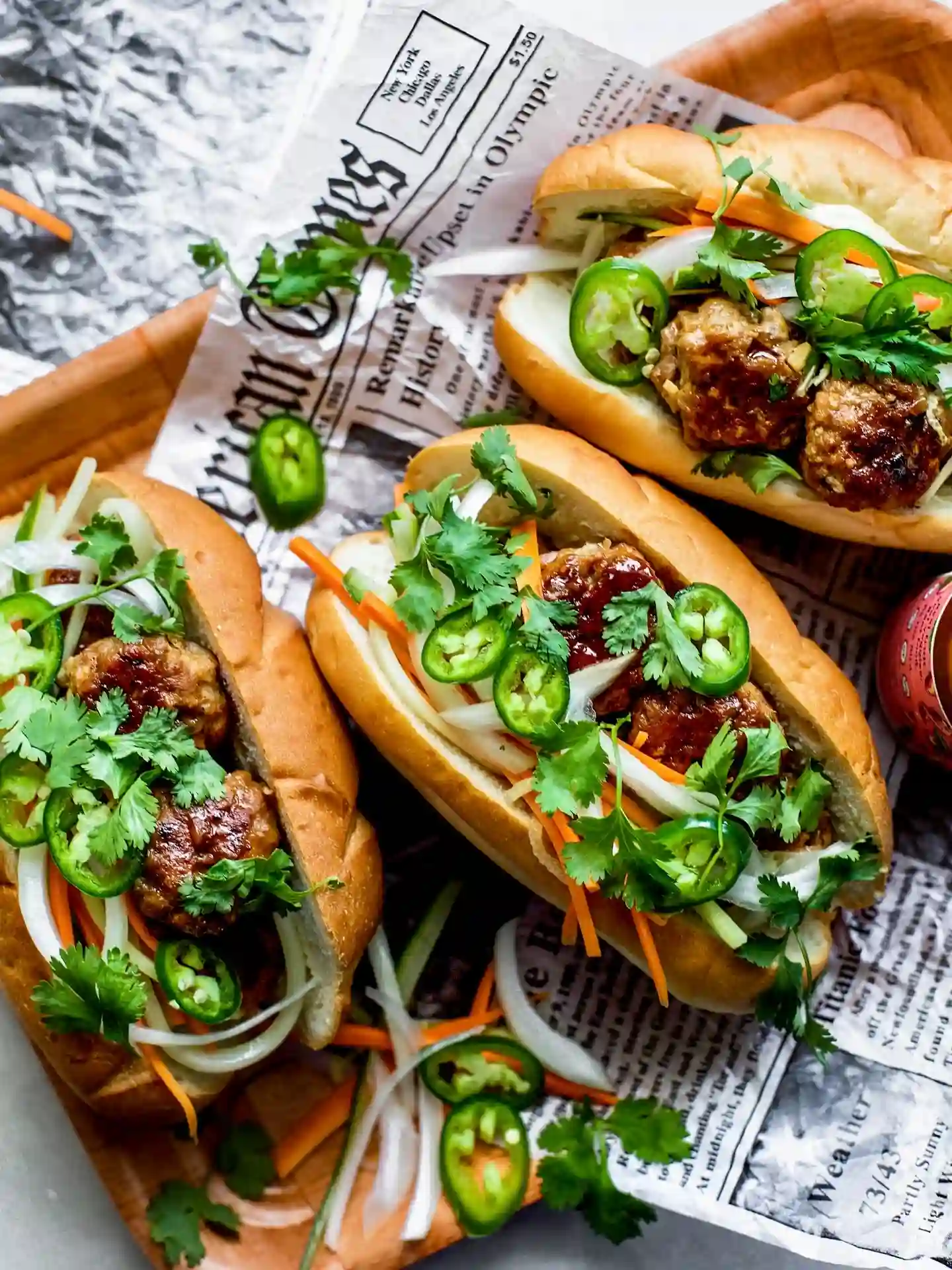 8. Banh Mi Meatball Sandwiches