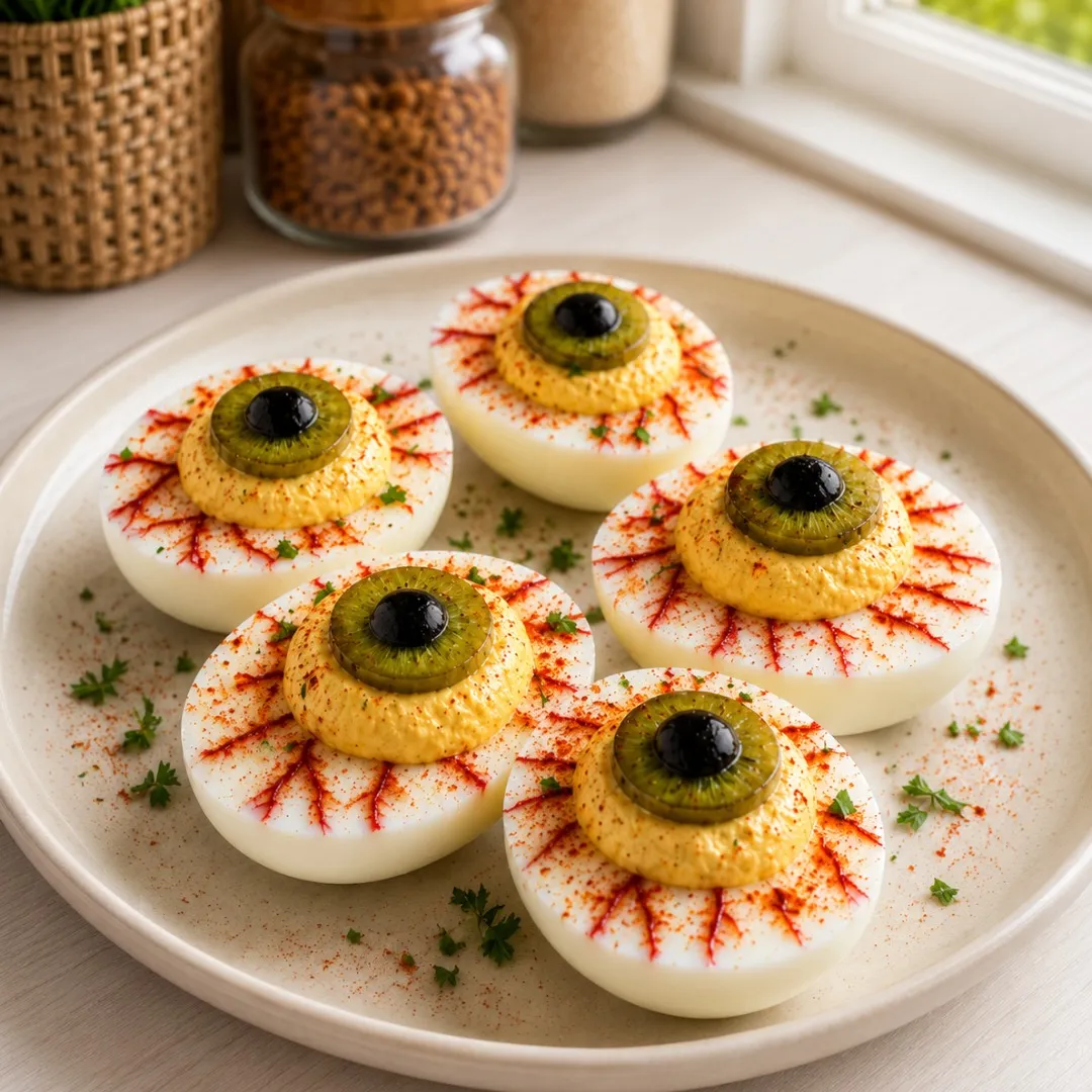 Creepy Eyeball Deviled Eggs