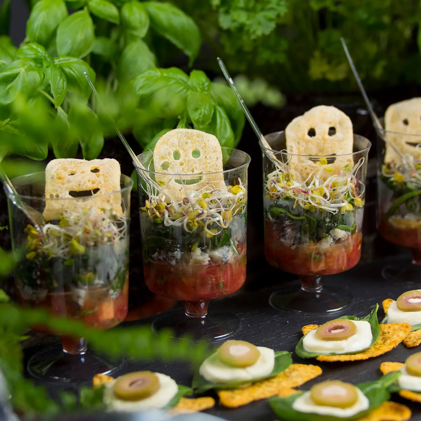 Halloween Ghost Salad Cups
