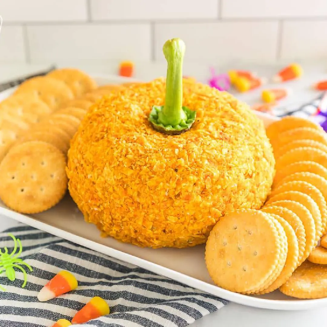 Halloween Pumpkin Cheese Ball