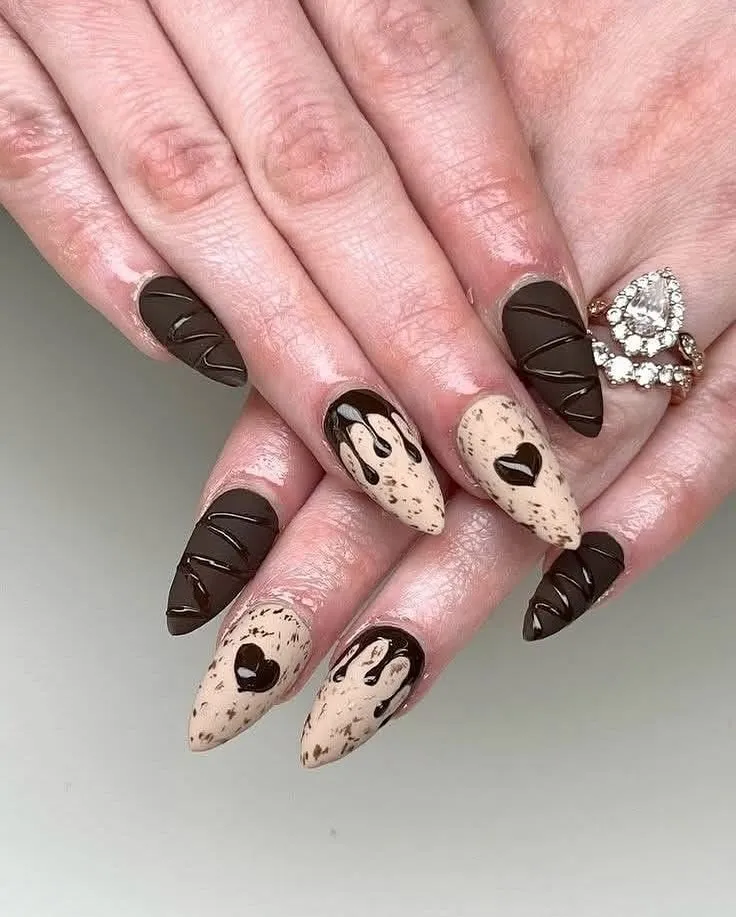 Dark Cocoa Matte Nails