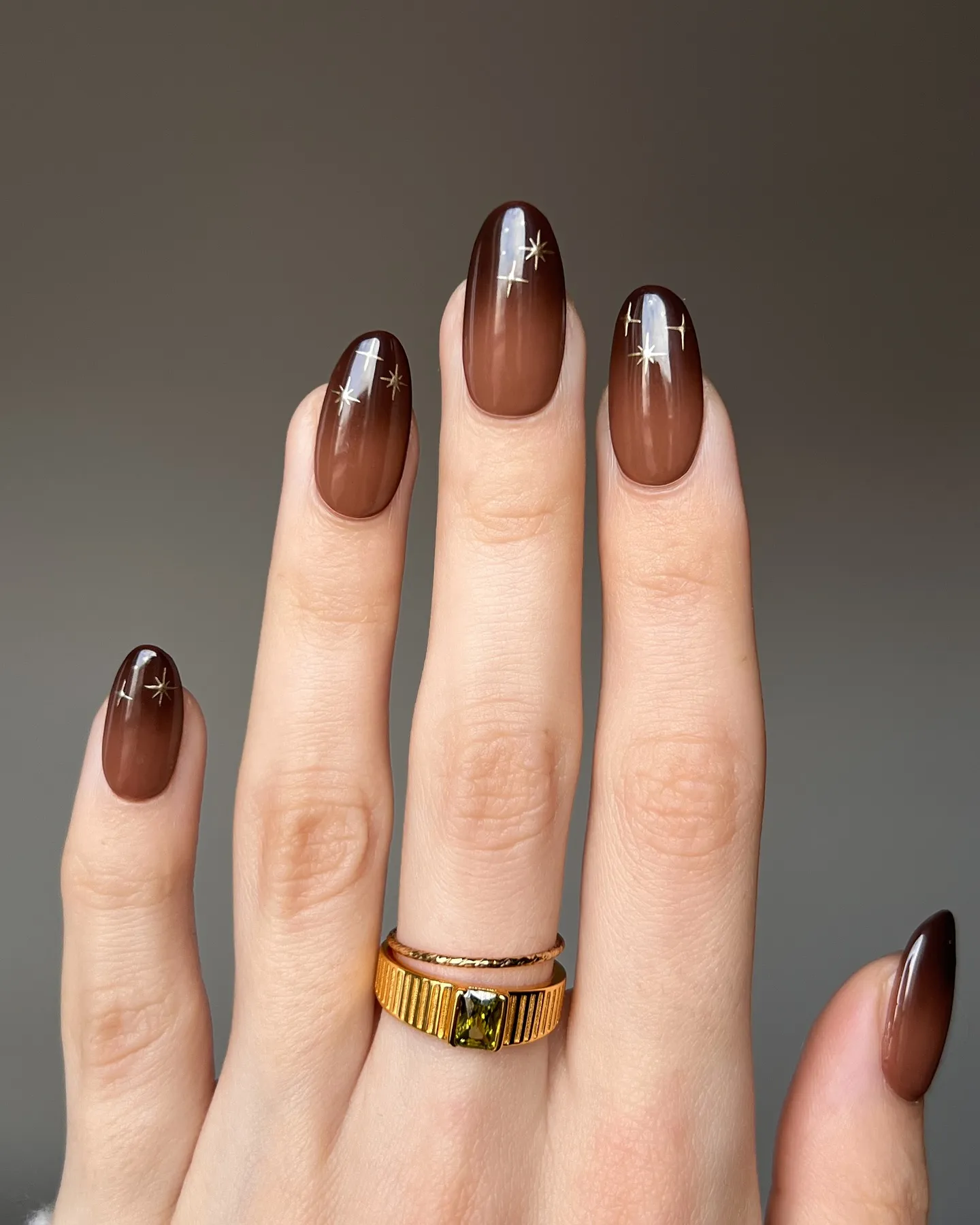 Warm Mocha Cream Nails