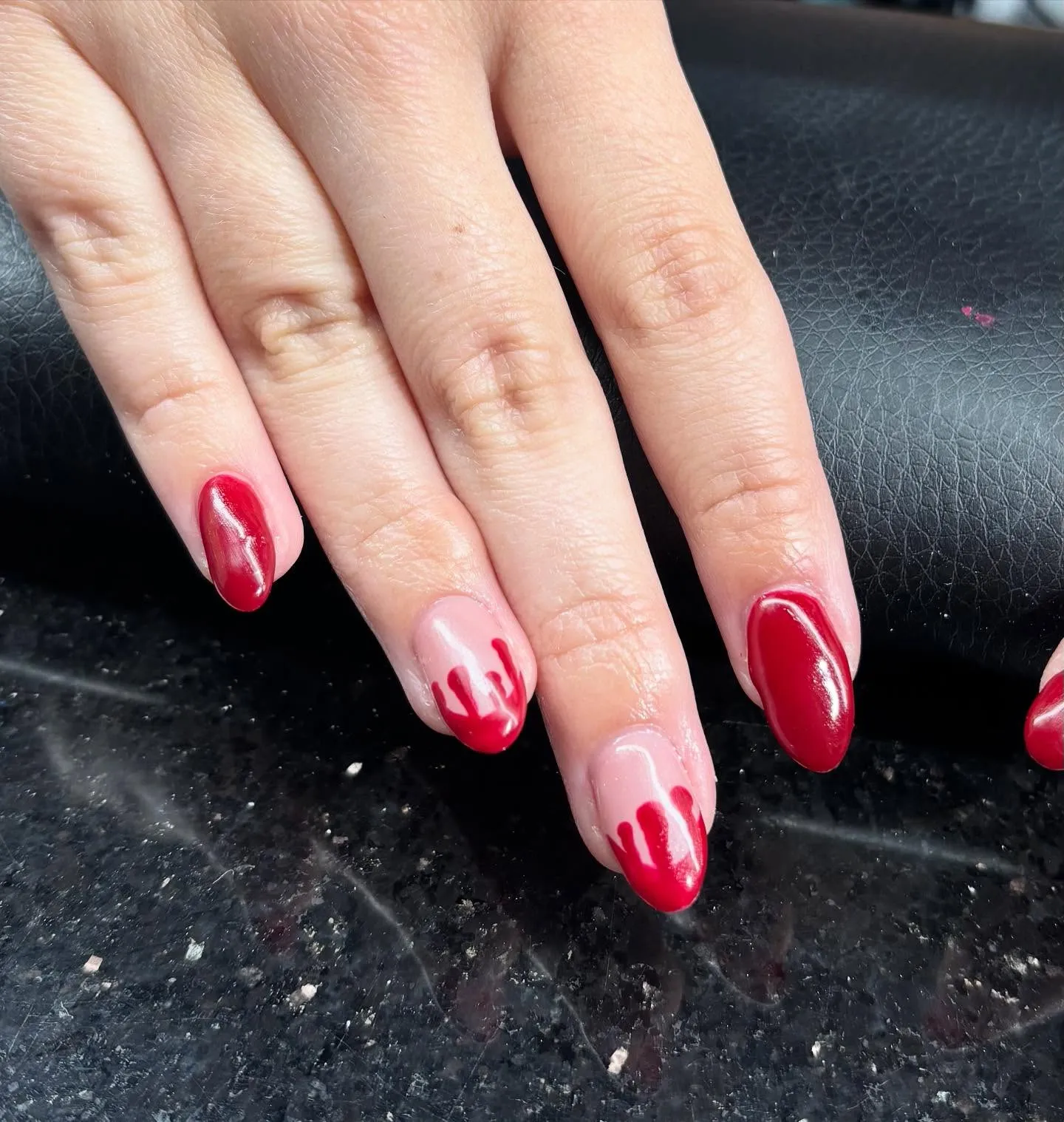 Blood Drip Red Nails