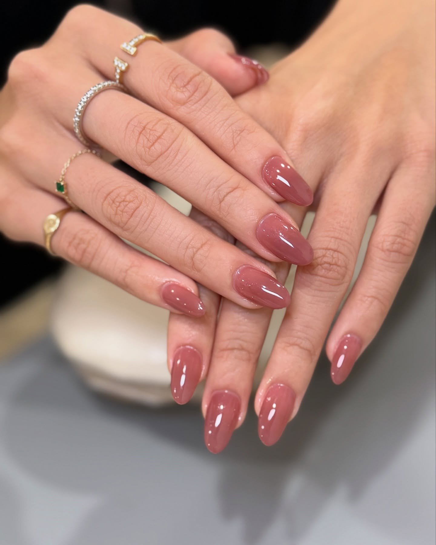Dusty Mauve Autumn Nails