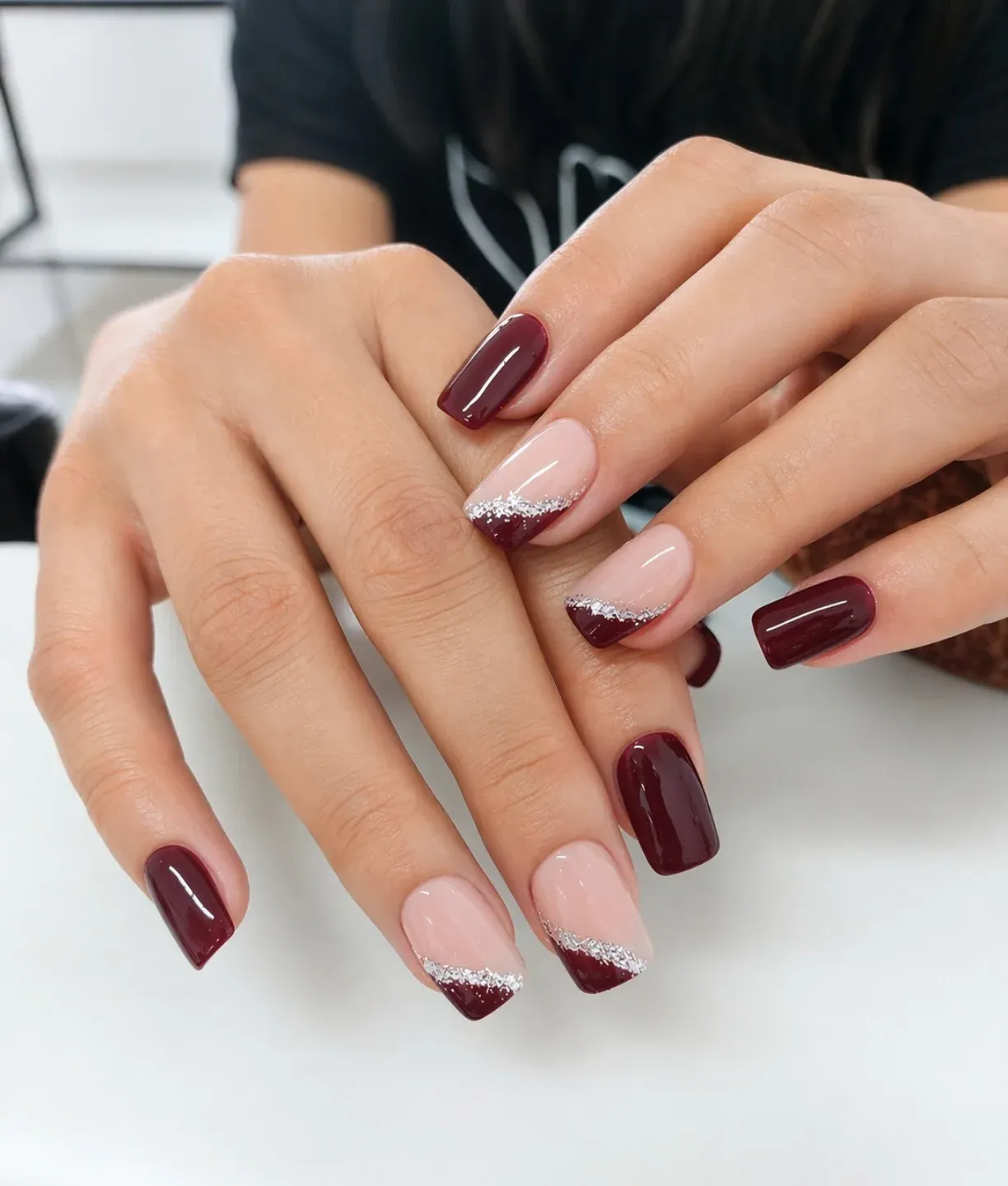 Maroon and Silver Stripes