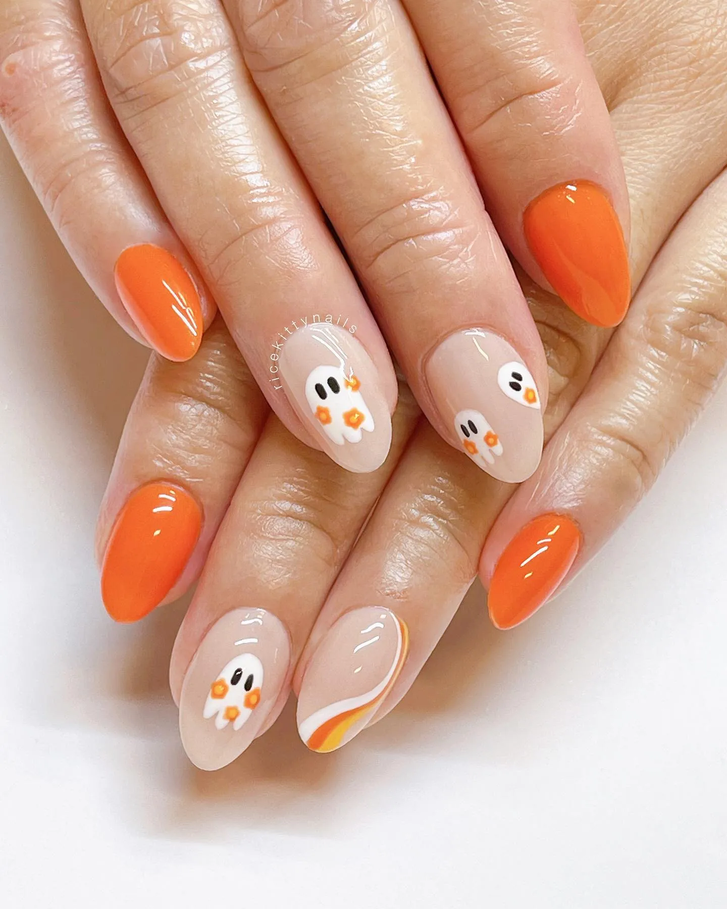 Cute Candy Corn Nails