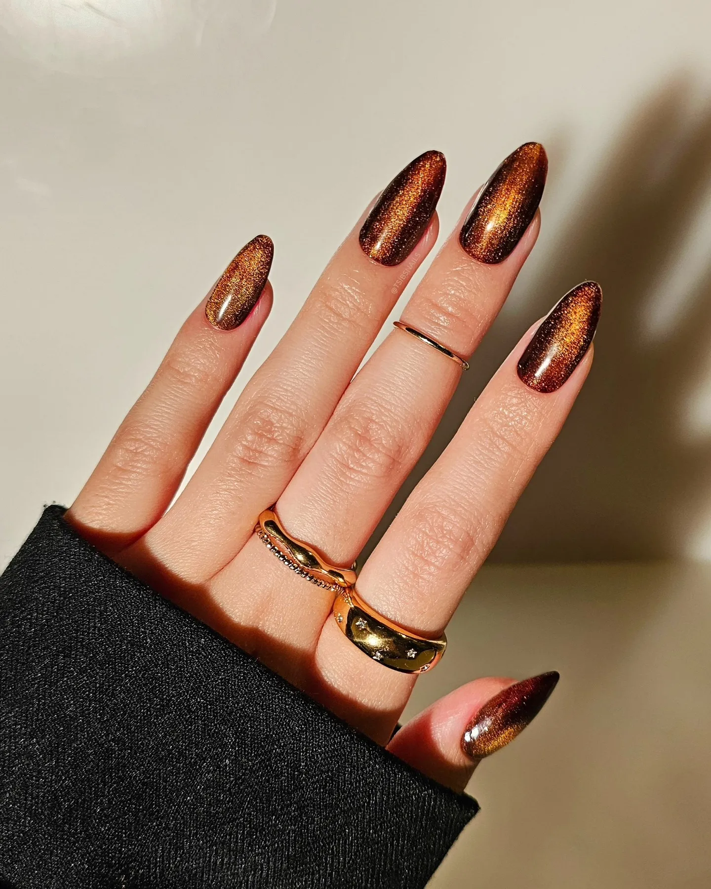 Espresso Brown Gloss Nails